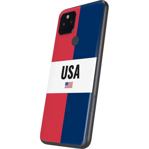 American Flag Color Block Google Pixel 4a 5G Skin